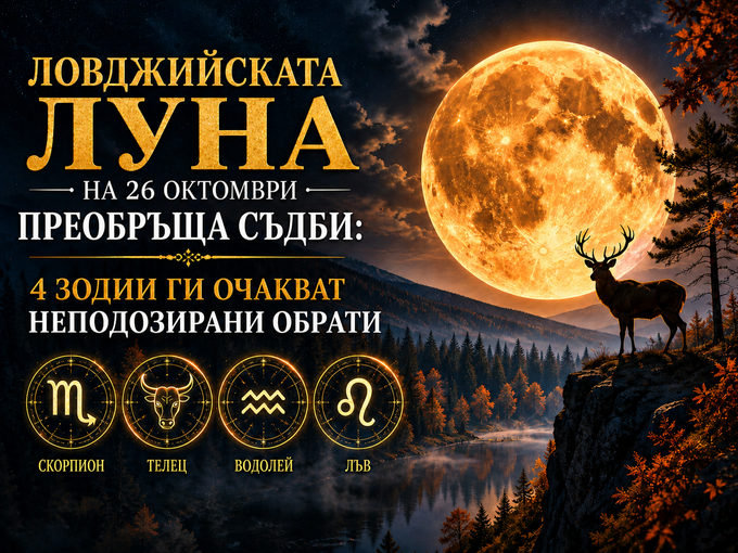 Ловджийската луна на 26 октомври преобръща съдби: 4 зодии ги очакват неподозирани обрати